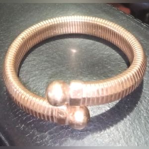 Vintage "REGEL" 1/20 12kt Gold Filled Flex Coil Overlapping Cuff Bangle Bracelet